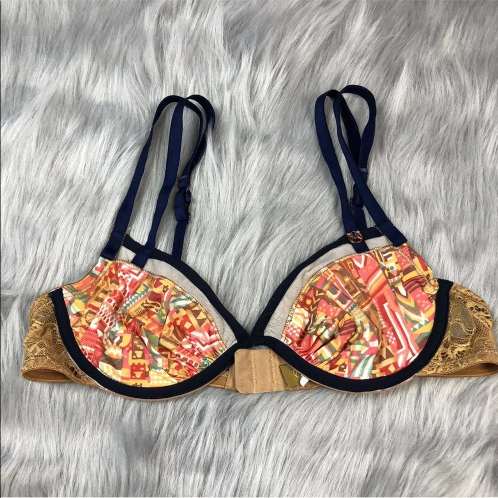 Maaji Multicolored Geo Lace Underwire Bra Medium